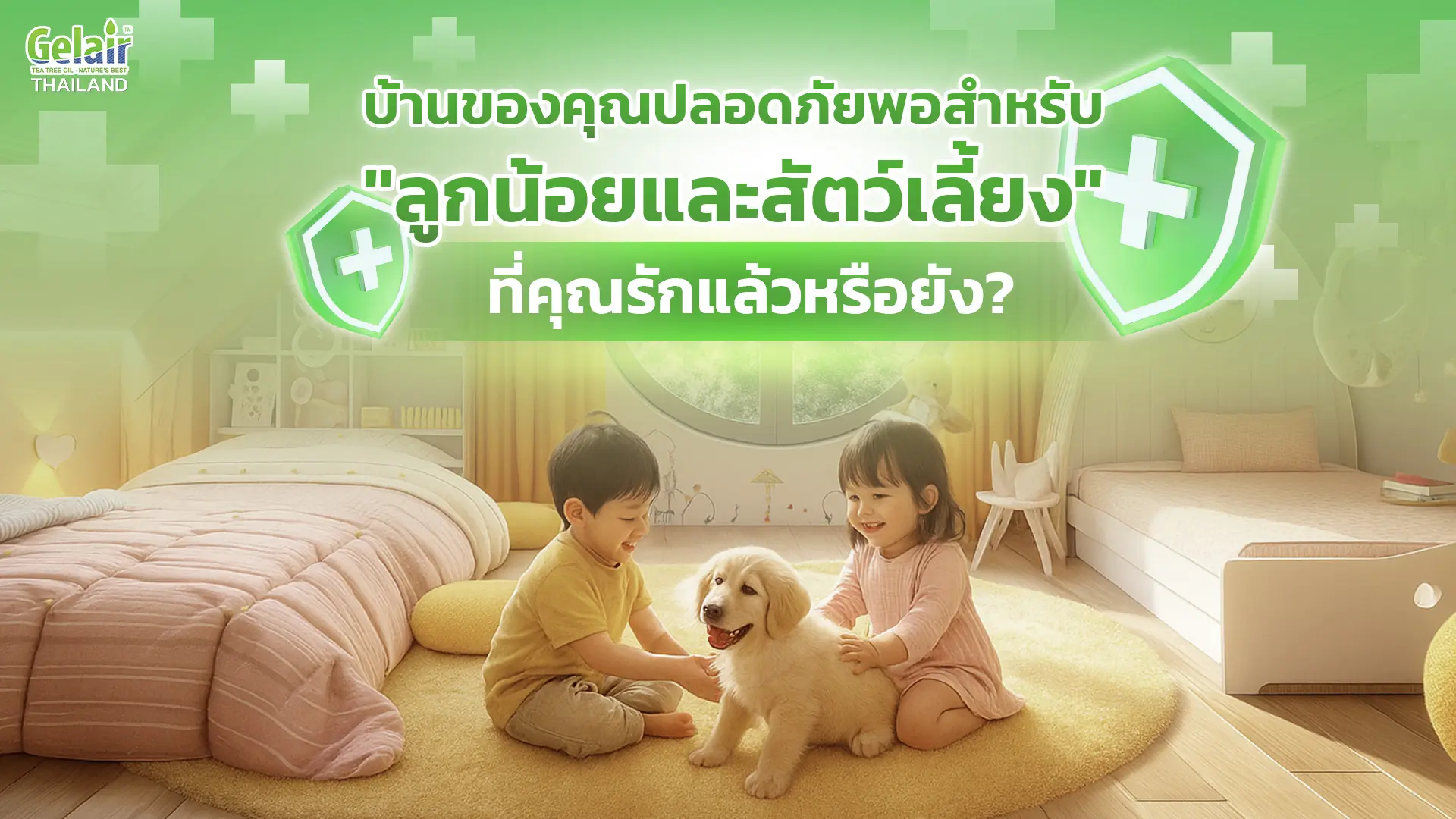ผลิตภัณฑ์ Gelair™ ปลอดภัยสำหรับเด็กและสัตว์เลี้ยง บ้านของคุณปลอดภัยสำหรับลูกน้อยและสัตว์เลี้ยงด้วย Gelair